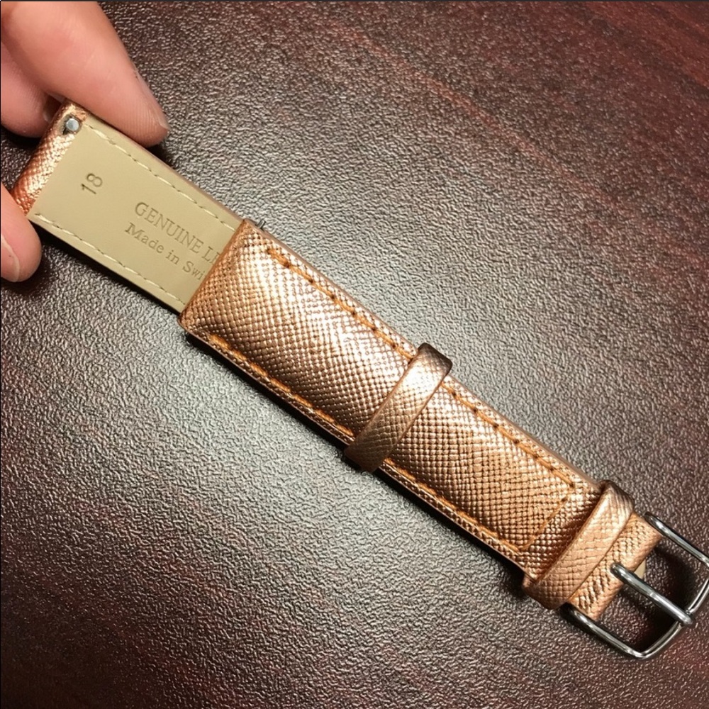 Michele 18mm Rose Gold Watch Band